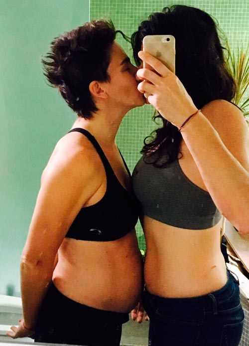 Valentina Kogan y su novia Carolina Rieger.