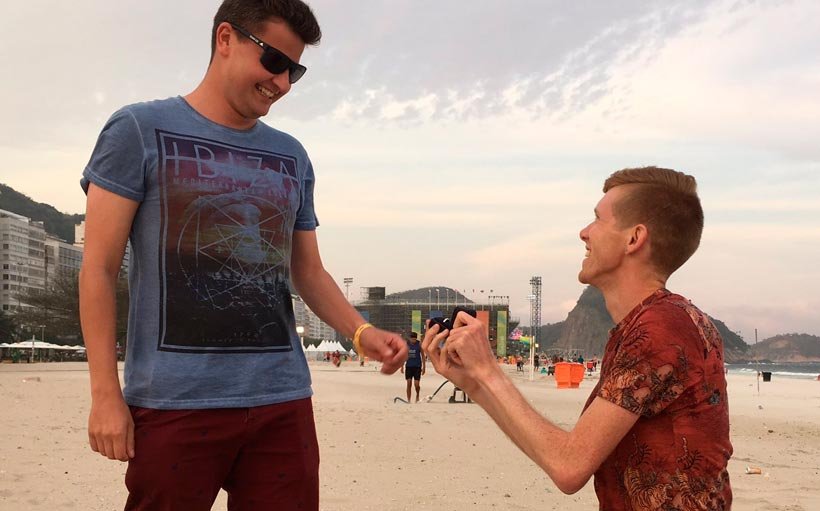 Tom Bosworth se decide y le pide matrimonio a su novio en Río