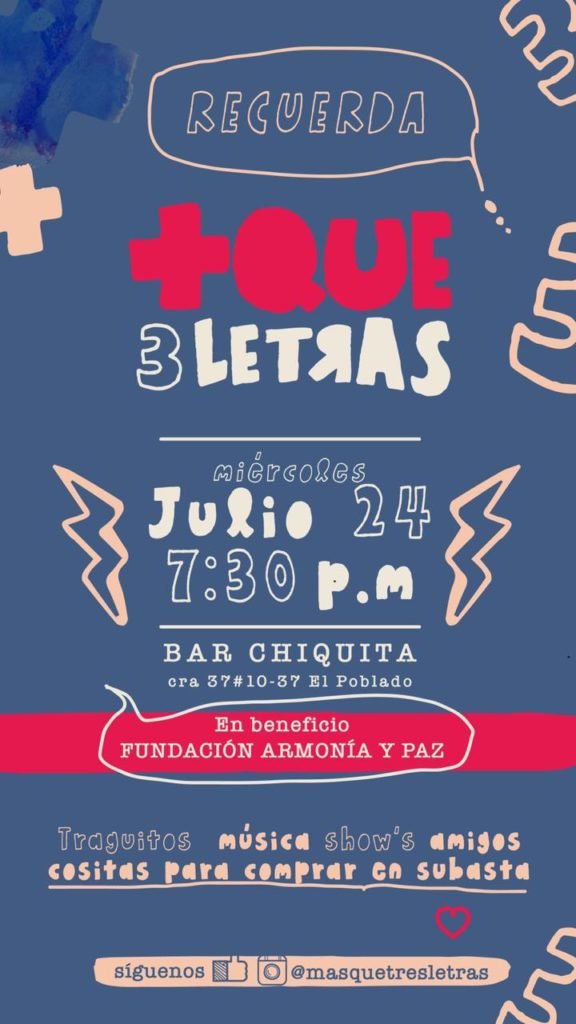 mas que tres letras - bar chiquita